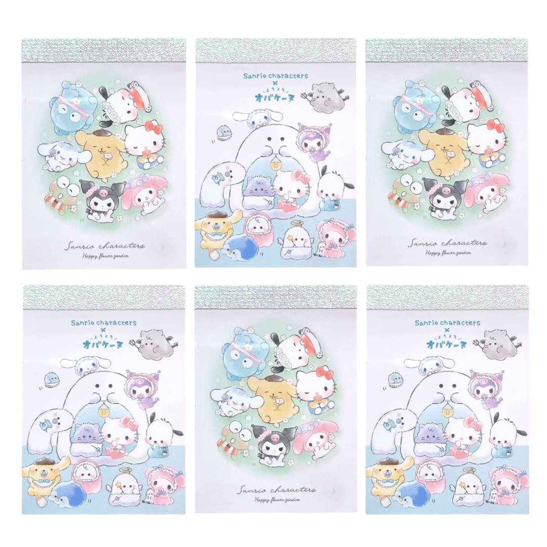 산리오 캐릭터즈 오바케누 플라워 미니 떡메모지
