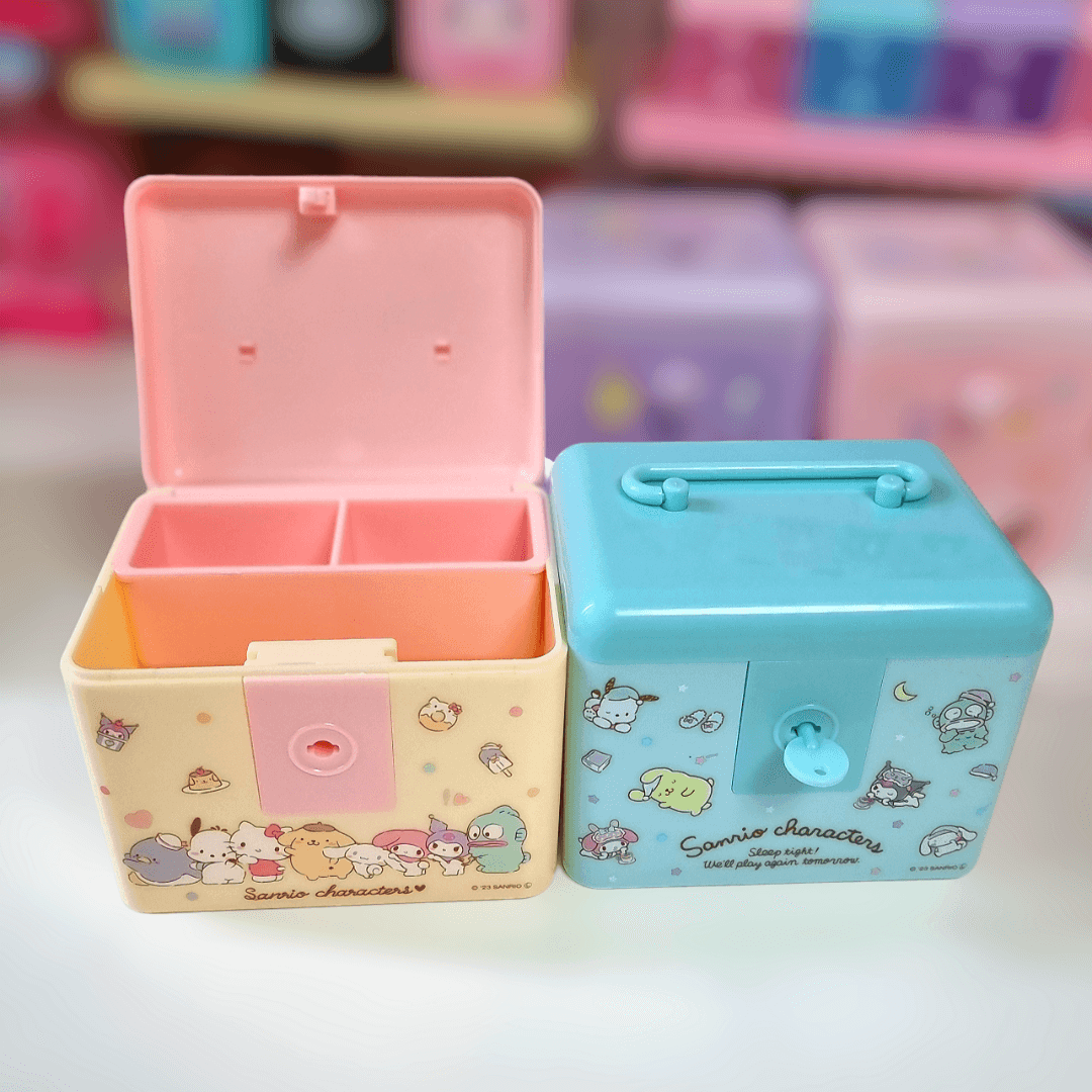 산리오 열쇠 수납함 비밀 상자 미니 보석함 2단 열쇠 포함