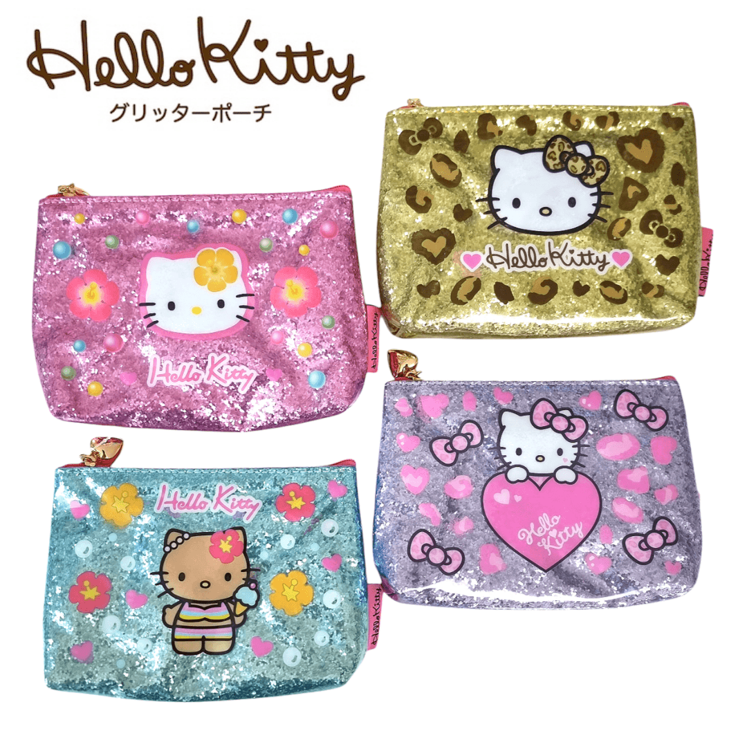 산리오 헬로키티 90s 고고걸 갸류 글리터 반짝이 파우치
