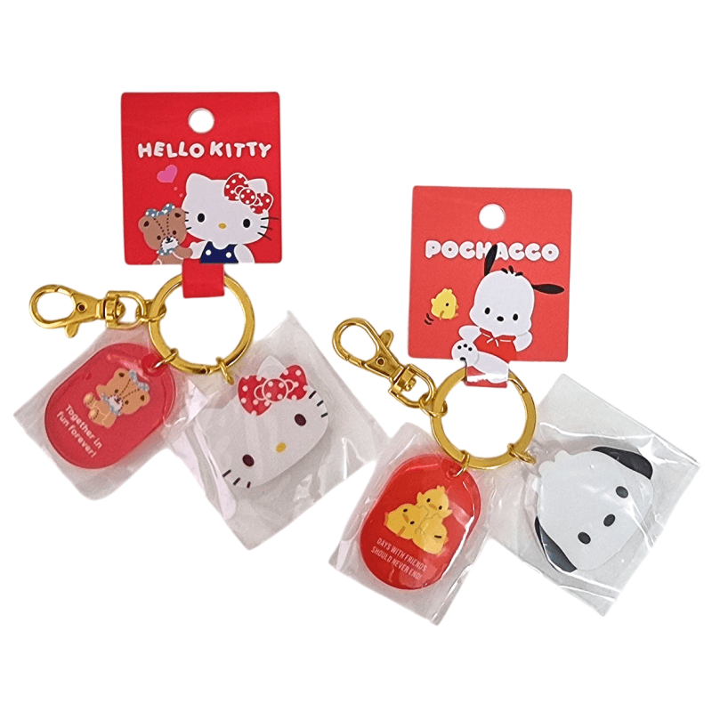 산리오 캐릭터 얼굴 마스코트 키링 헬로키티 포차코 아크릴 키홀더