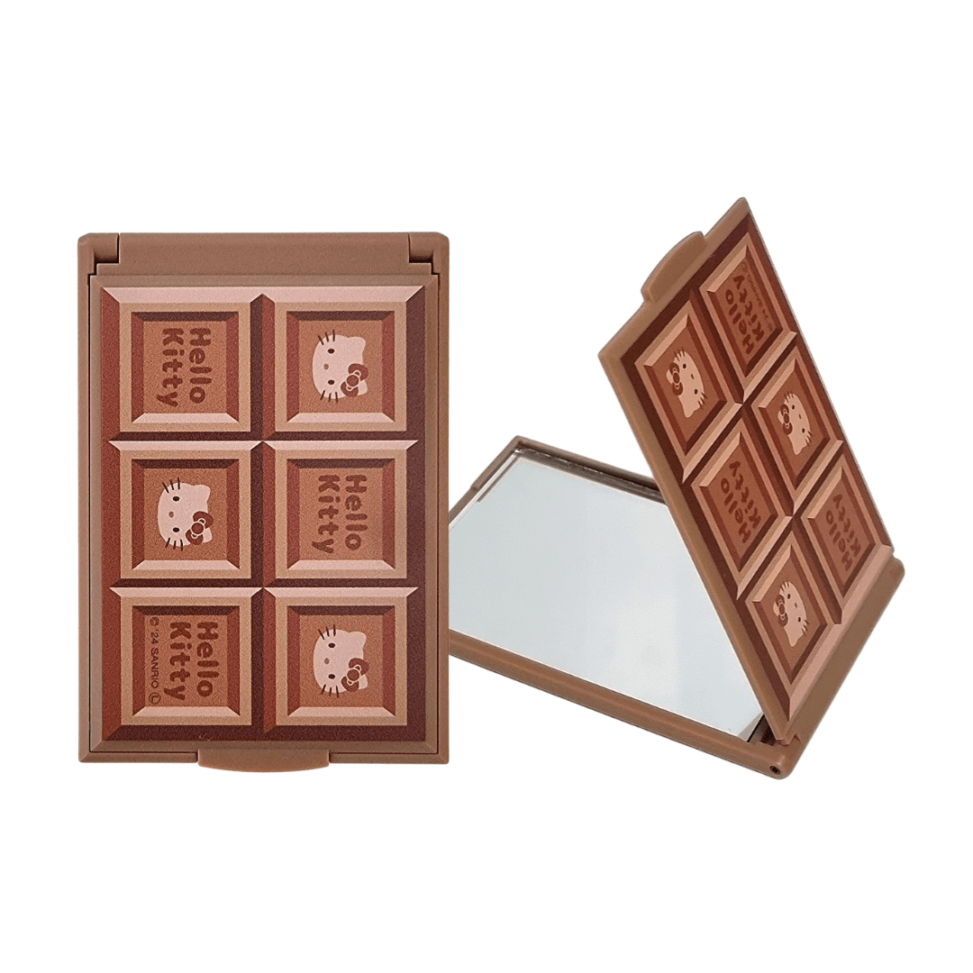 산리오 헬로키티 초콜릿 모양 카드 거울 컴팩트 휴대용 손거울