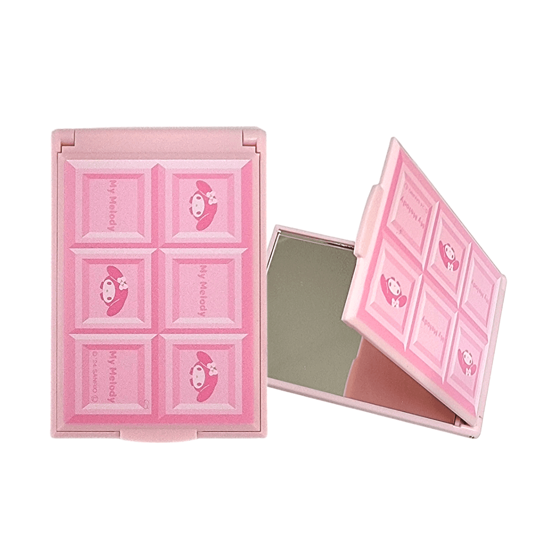 산리오 마이멜로디 초콜릿 모양 카드 거울 컴팩트 휴대용 손거울