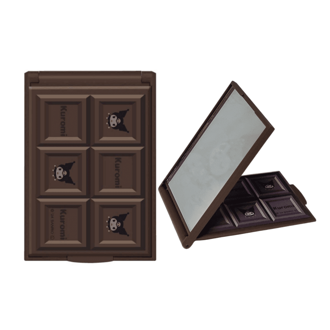 산리오 쿠로미 초콜릿 모양 카드 거울 컴팩트 휴대용 손거울