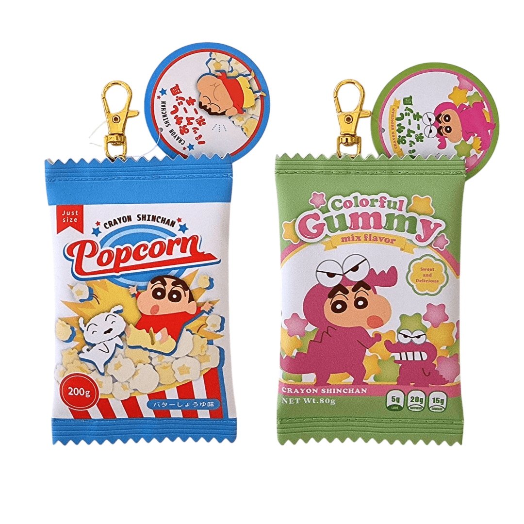 크레용 신짱 짱구 과자 패키지 미니 파우치 카드지갑 팝콘 구미