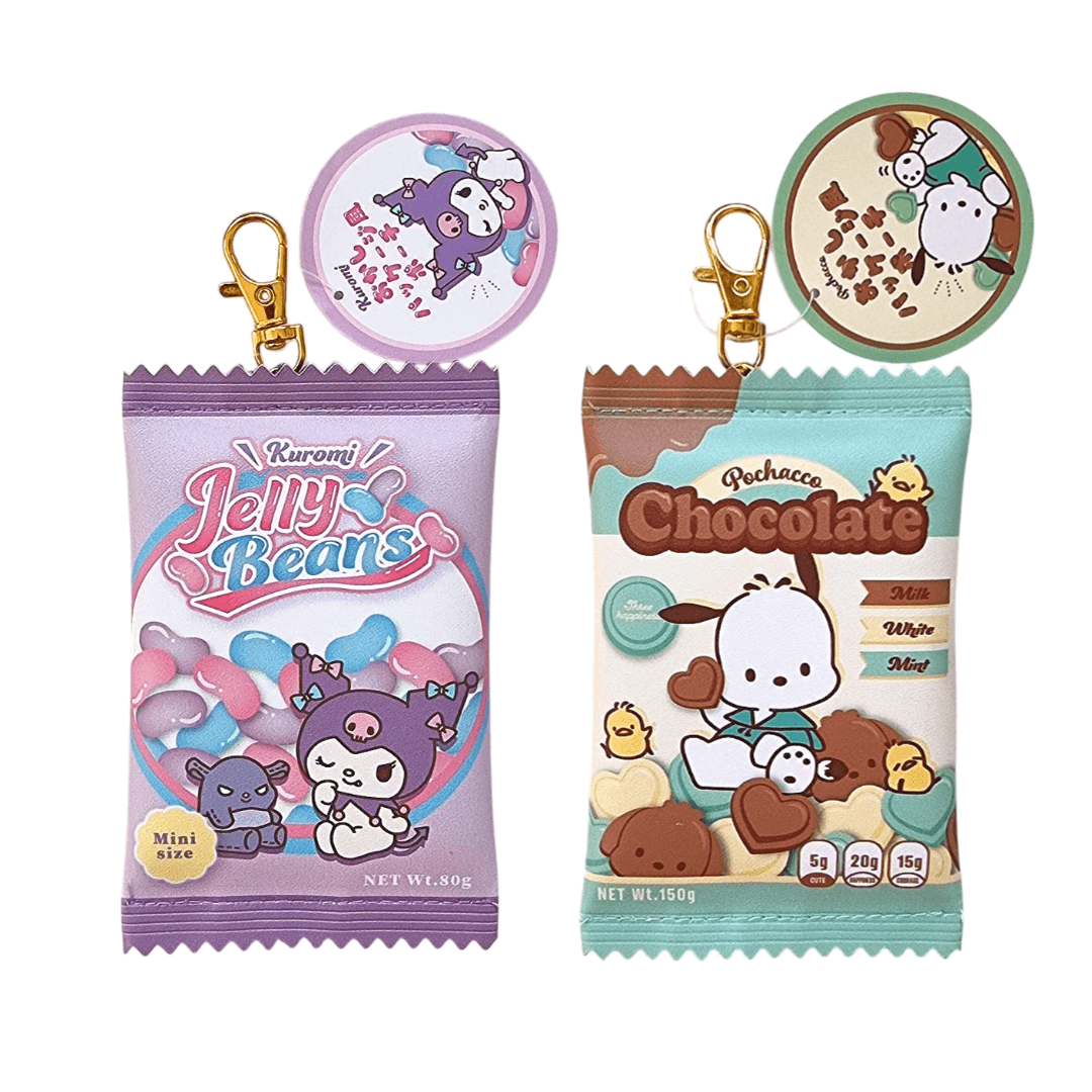 산리오 쿠로미 포차코 과자 패키지 미니 파우치 카드지갑