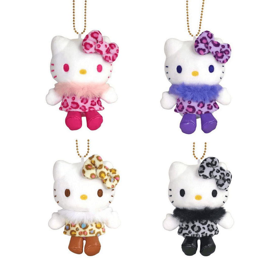 산리오 헬로키티 MC컬렉션 마스코트 애니멀 호피 인형 키링
