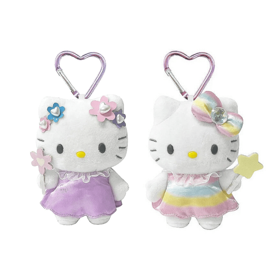 산리오 헬로키티 판타지 요정 마스코트 홀더 하트 카라비너 인형 키링