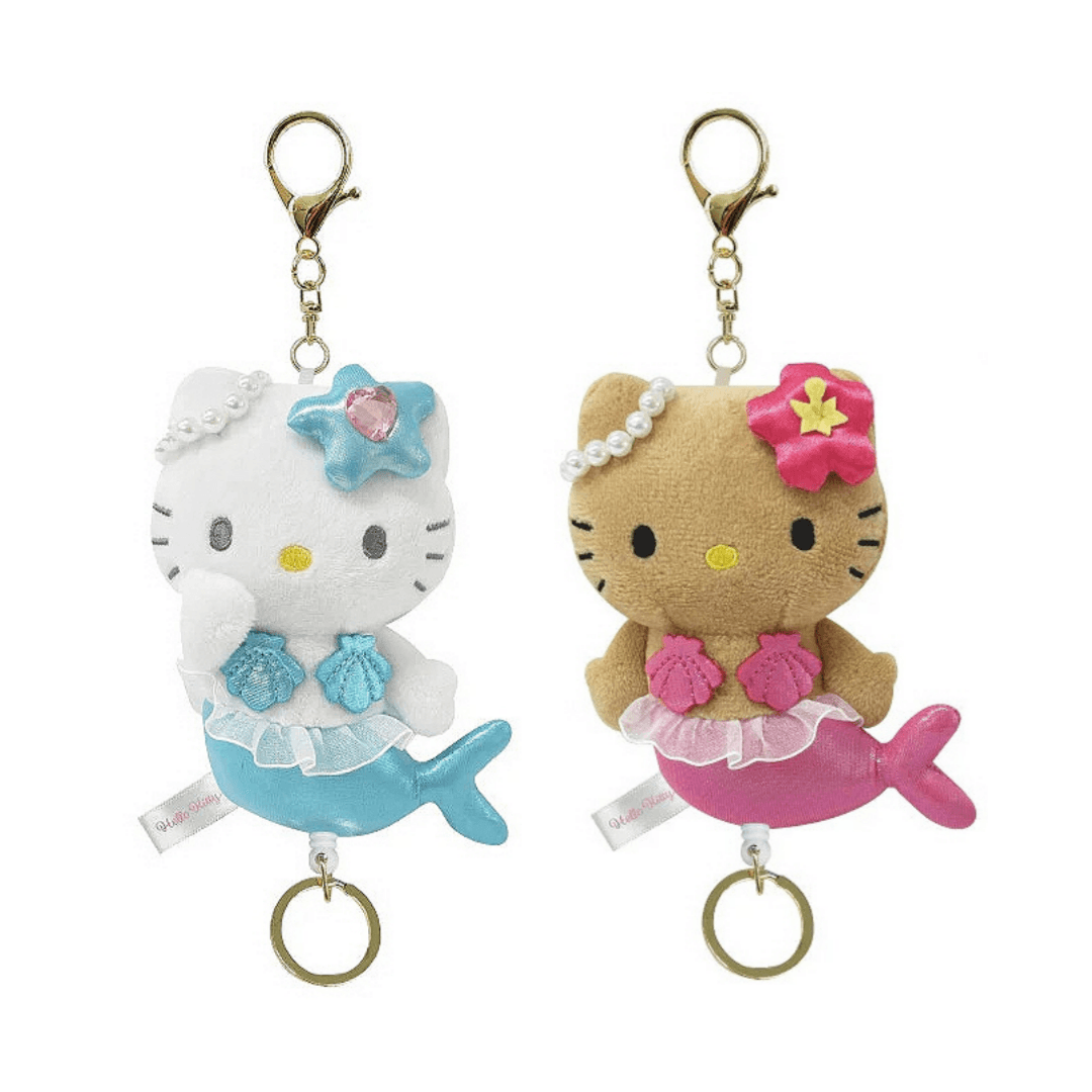 산리오 헬로키티 판타지 머메이드 릴 마스코트 홀더 키링
