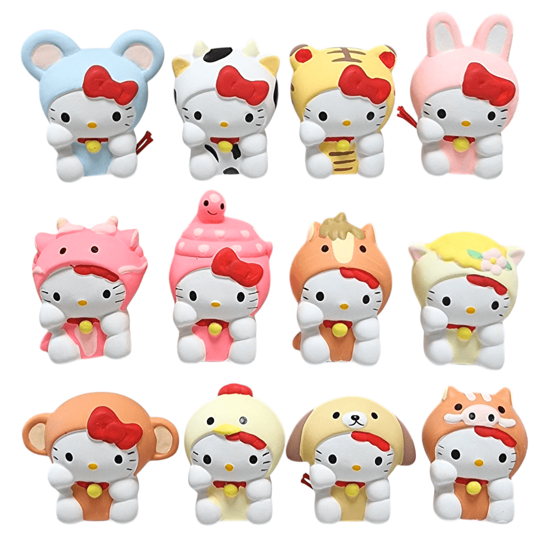 산리오 헬로키티 십이간지 띠별 동물 신년 운세 봅기 피규어